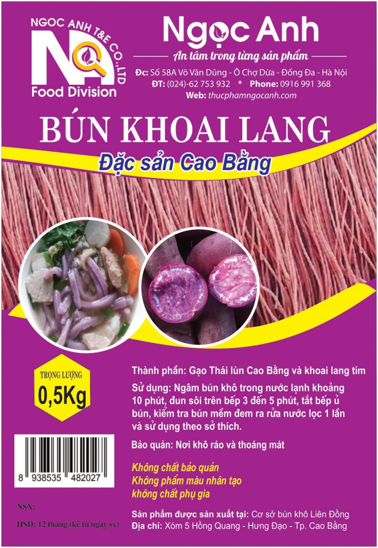 Bún Khoai Lang gói 500g