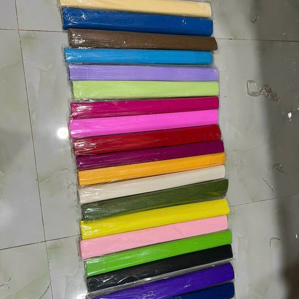 Giấy nhún làm hoa khổ cao 50cm dài 250cm  ( giấy nhún Trung Quốc  loại giấy mỏng học thực hành làm hoa )