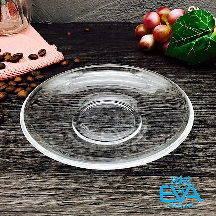 Dĩa Thuỷ Tinh Lót Ly Tách Đường Kính 9cm Cao Cấp / Mini Glass Plate
