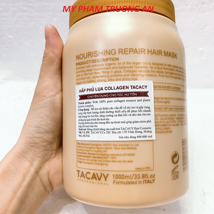 Kem ủ Tóc Phủ Lụa Tacavy Collagen 1000ML