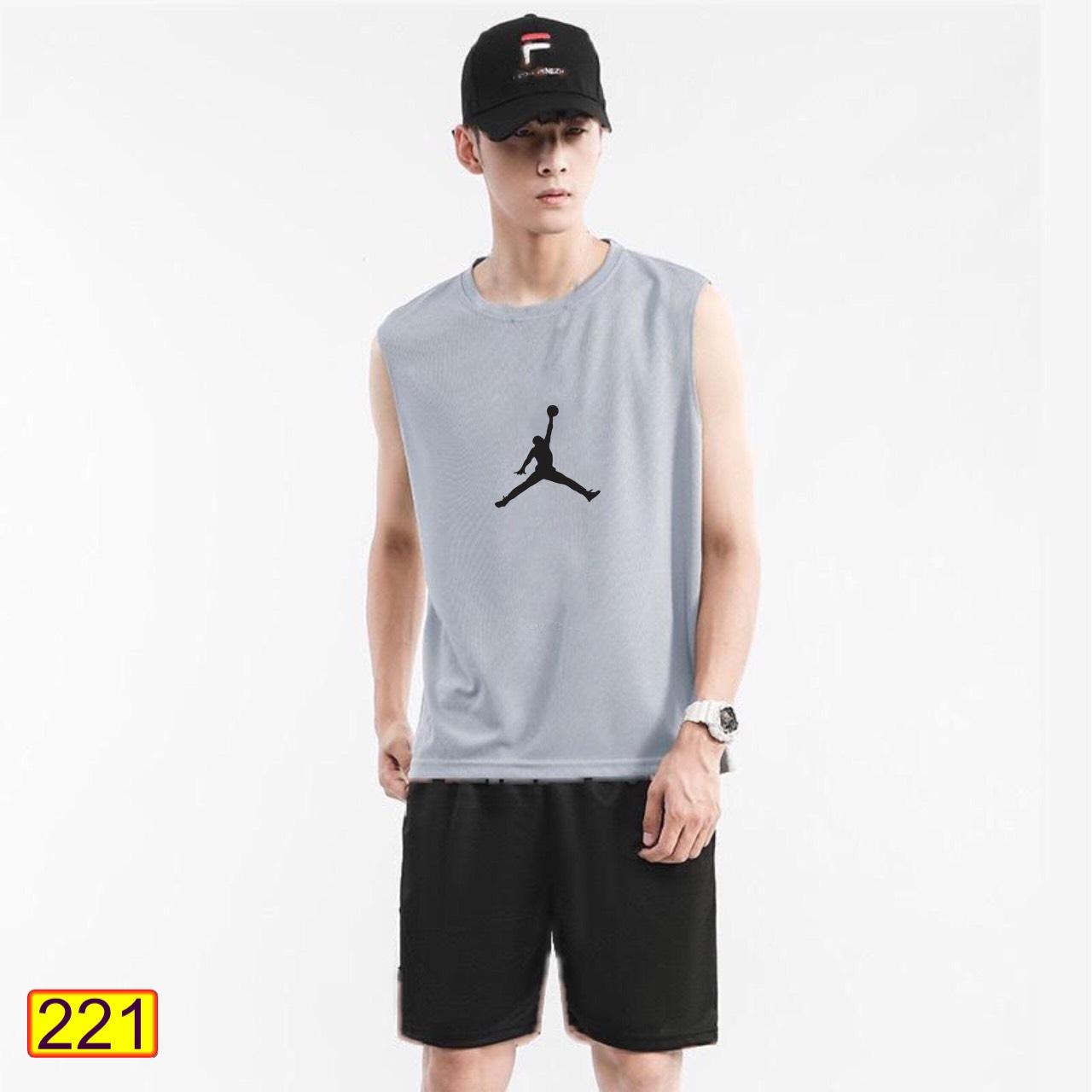 [Hcm]Áo Tập Gym Thể Thao 221 Tanktop 3 Lỗ Câu Bé Bóng Rổ