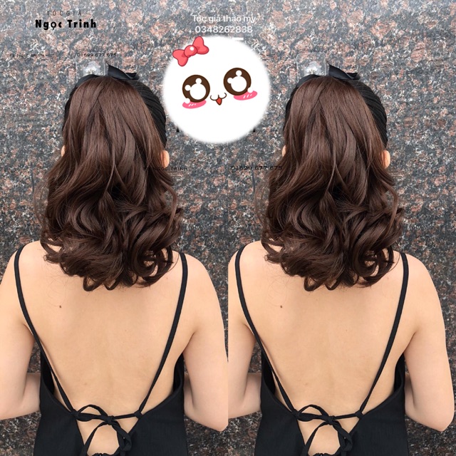 Tóc giả cột ngắn❤️freeship 50k❤️tóc cao cấp- c25