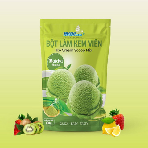 Bột Làm Kem Viên Trà Xanh (100g)