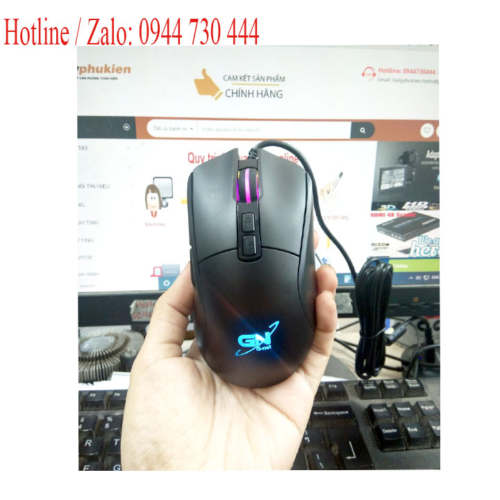 Chuột gaming Gnet M30 4000DPI led RGB