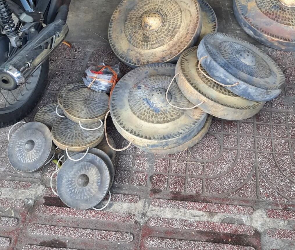 Công chiêng bằng đồng đường kính 25cm