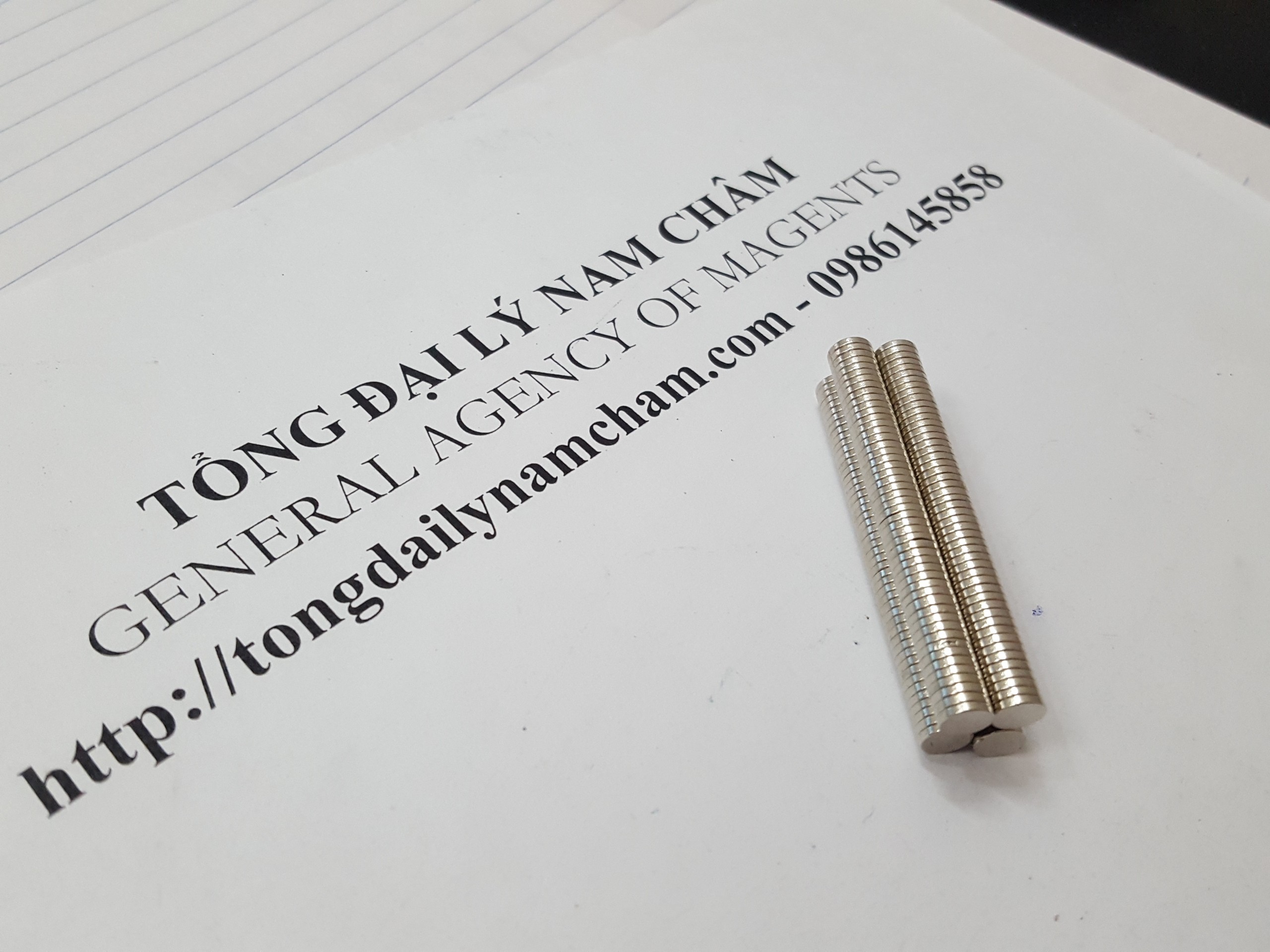 100 viên Nam châm trắng 6x1mm/Nam châm đất hiếm