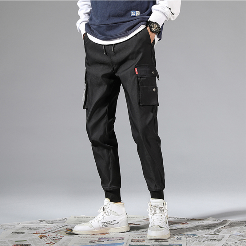 Quần Jogger Túi Hộp Thun Nam Co Giãn Phối Dây Chữ Phong Cách Thời Trang Hàn Quốc Cá Tính FASHION4MEN JOGGER NAM 9000019C11