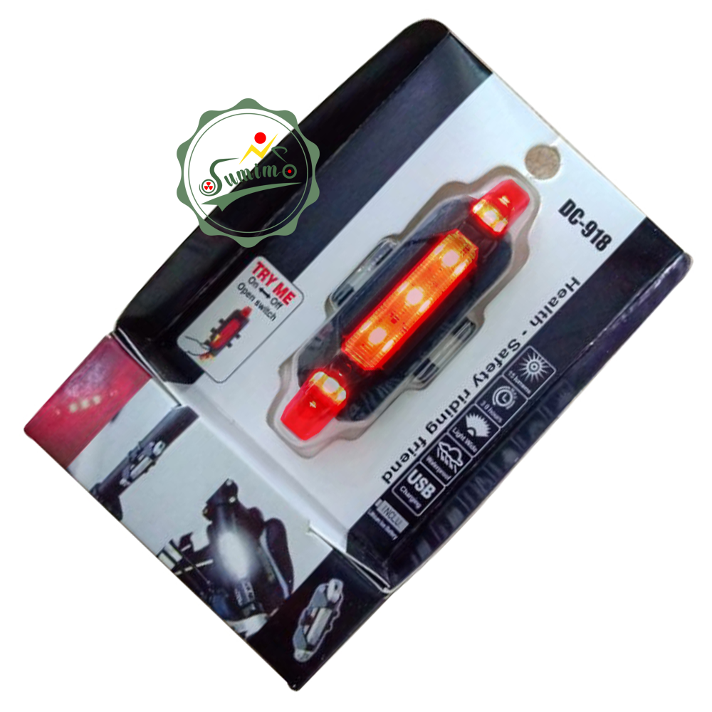 Đèn hậu xe đạp LED sạc USB full box