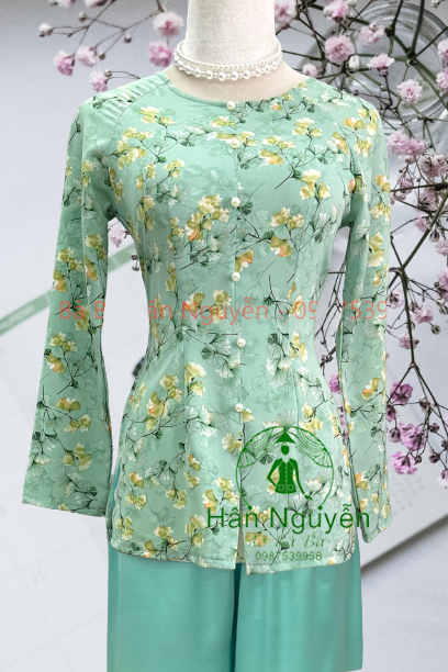 ÁO BÀ BA DÂY KÉO HOA GIÓ + QUẦN