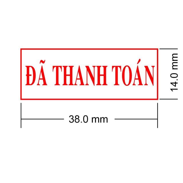 [HCM]Con dấu ĐÃ THU TIỀN - ĐÃ THANH TOÁN