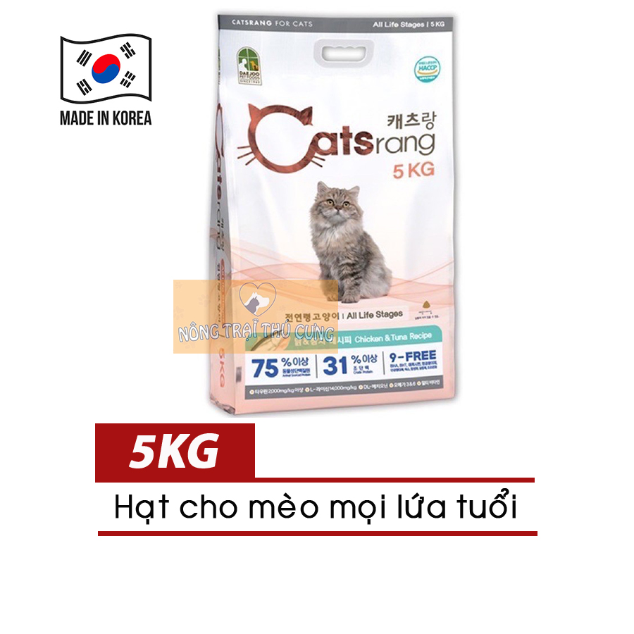 Thức ăn hạt CATSRANG 5kg cho mèo - Hàn Quốc - [Nông Trại Thú Cưng]