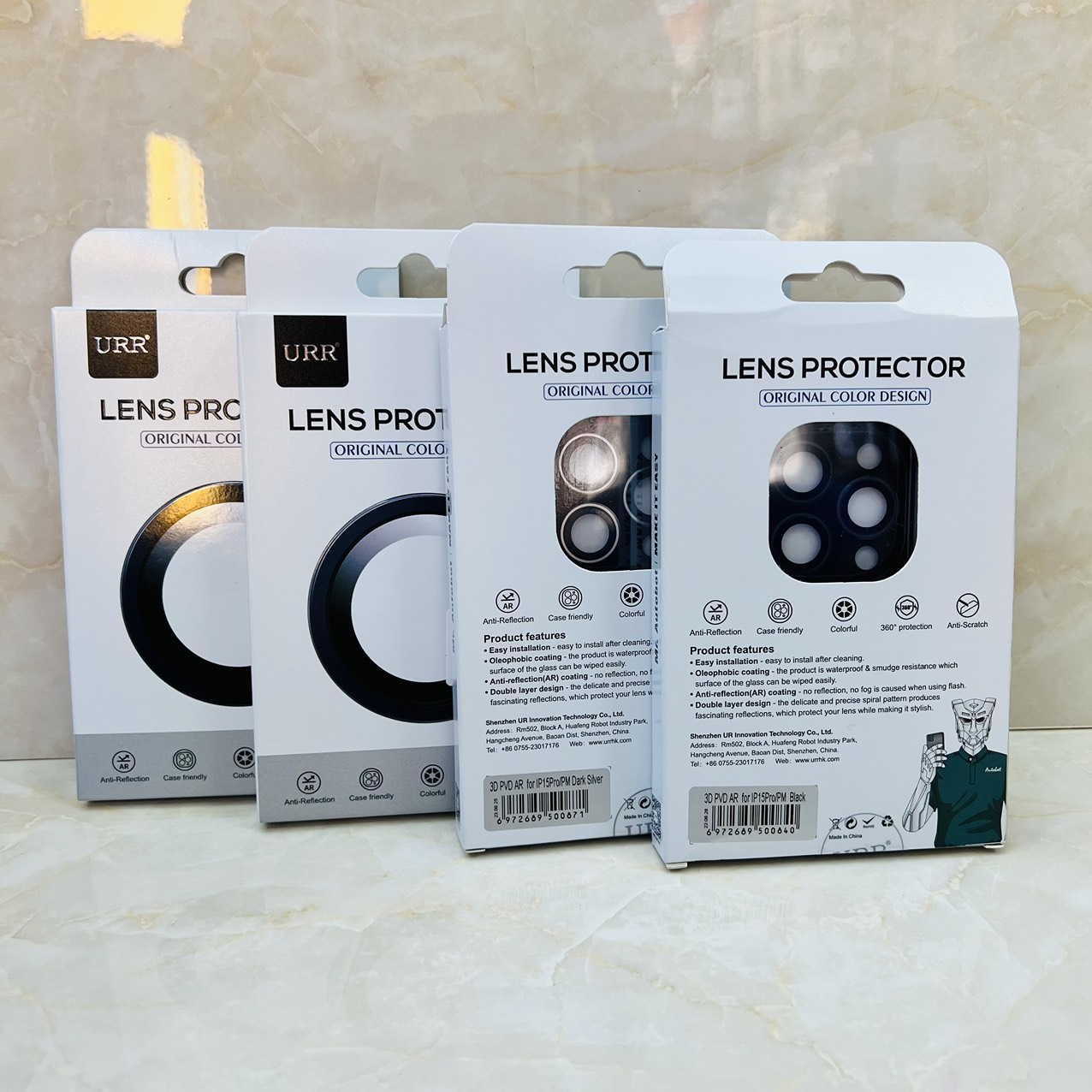 Cường lực bảo vệ camera iphone 15 pro/ 15 pro max urr