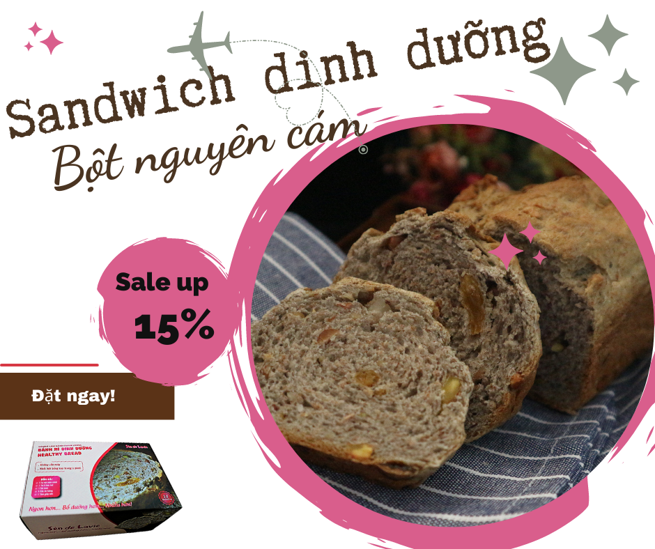 [HCM]Combo làm Bánh Mì Dinh Dưỡng - Sén de Lavie - Set bột trộn sẵn, nguyên liệu và vật dụng làm bánh ngon và tiện lợi