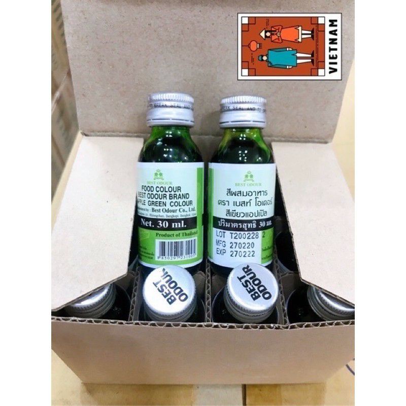 màu nước thực phẩm thái lan BEST ODOUR đủ màu ( chai 30ml)