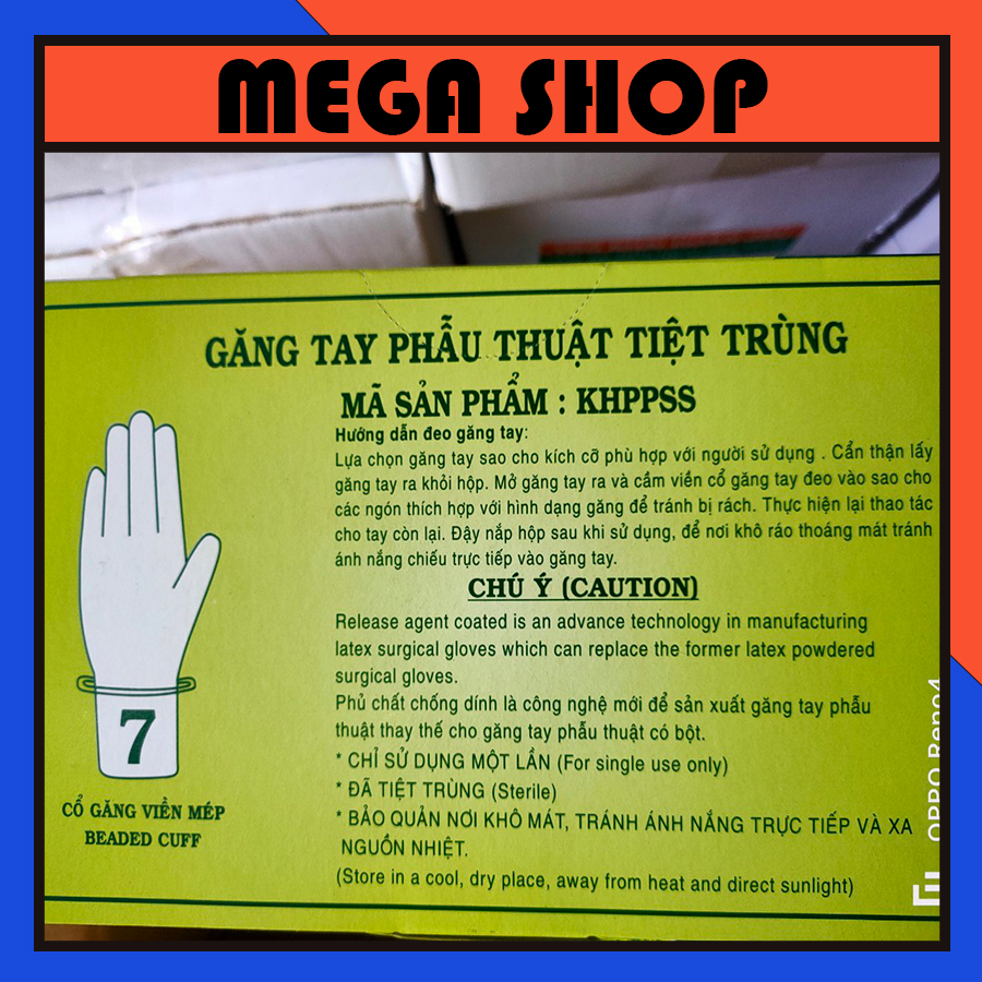 Găng tay phẫu thuật VGlove size XS/S/M