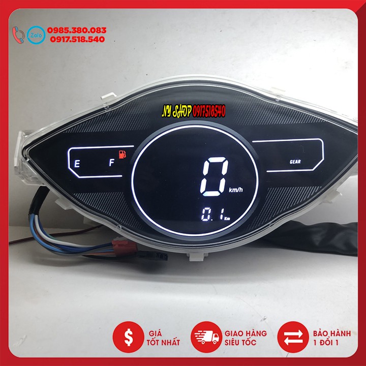 Đồng hồ điện tử cho xe wave alpha 2017 - 2019, wave rs, wave 110 mẫu 2020 - 2021 cực đẹp tích hợp phao xăng 2,3 dây đều dùngược