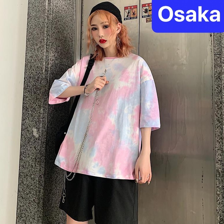 ÁO THUN NAM NỮ MÀU LOANG PHOM FORM RỘNG TAY LỠ NHẬT BẢN VIP HOT TREND MẠNH MẼ SÀNH ĐIỆU VẢI DÀY MIN - OSAKA FASHION