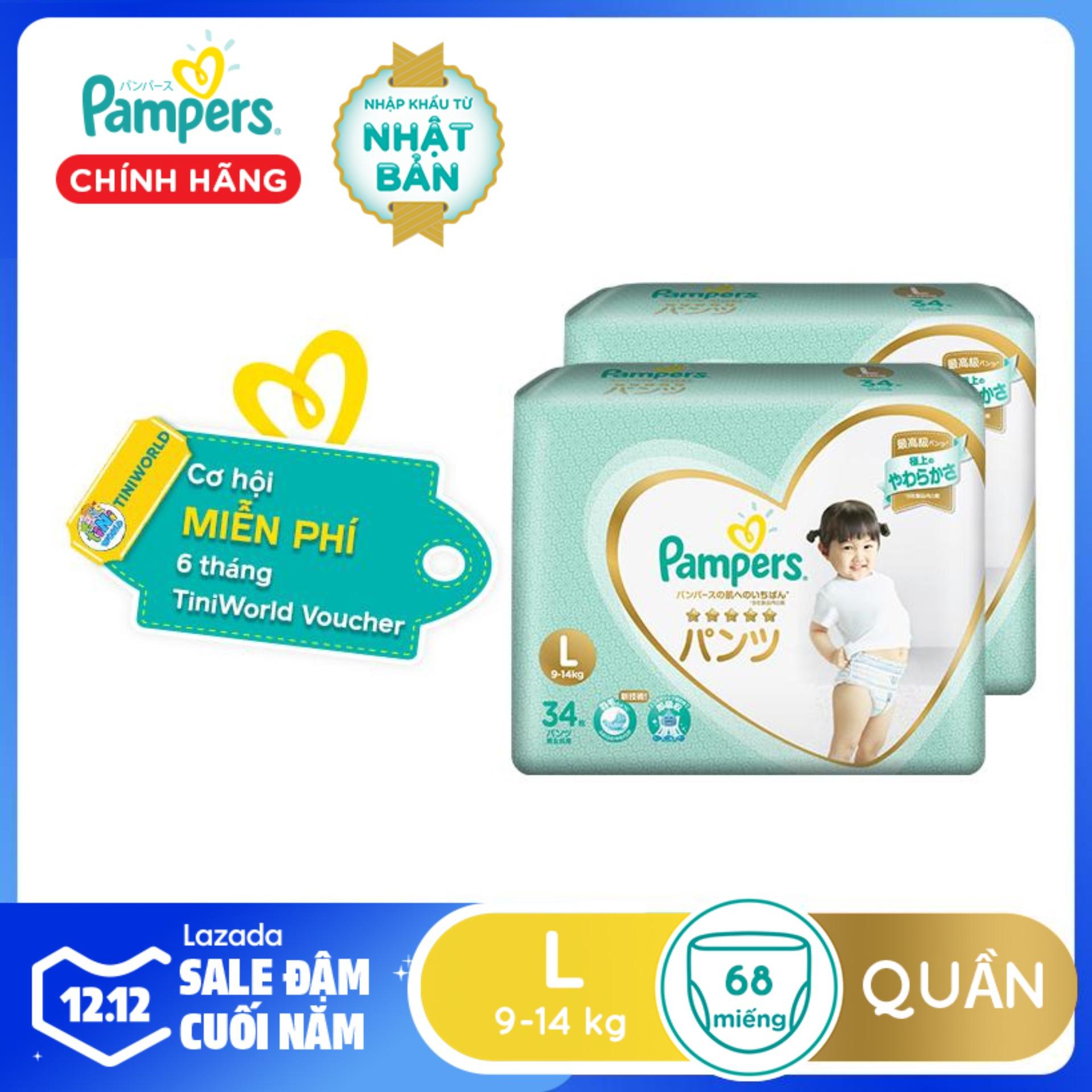 Bộ 2 Tã Quần Cao Cấp Pampers Nhật Bản L34 ( 68 Miếng ) Đang Có Khuyến Mãi Bộ 2 Tã Quần Cao Cấp Pampers Nhật Bản L34 ( 68 Miếng ) Đang Có Khuyến Mãi