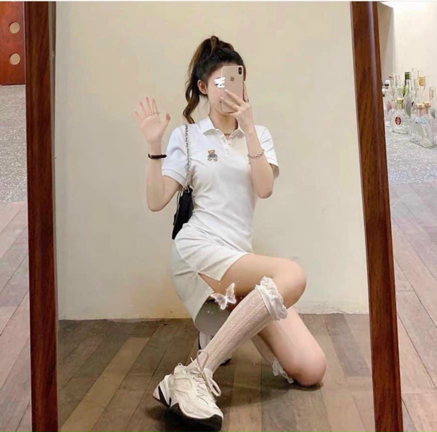 Đầm thêu gấu, đầm suông, đầm thời trang, thuận nguyễn