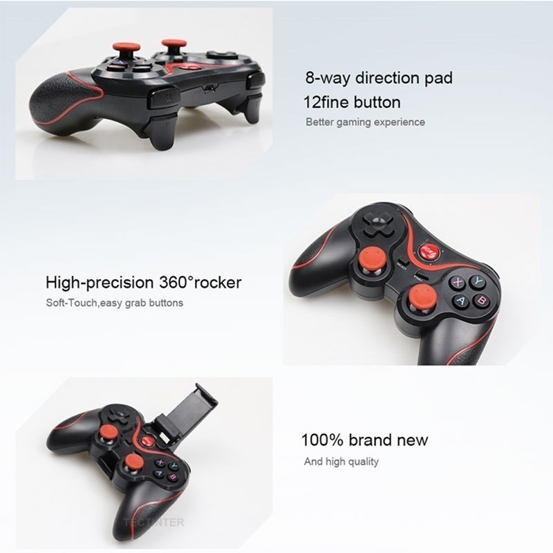 【DT】hot！ Controller Joystick Gamepad Support Bluetooth BT3.0 Control for phone Tablet Holder