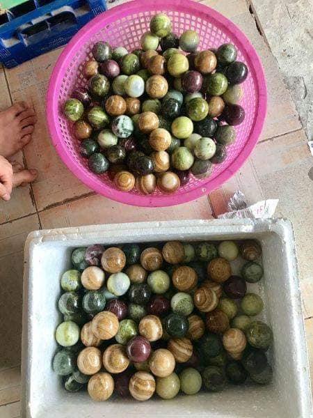 Bi lăn tay đá tự nhiên Serpentine