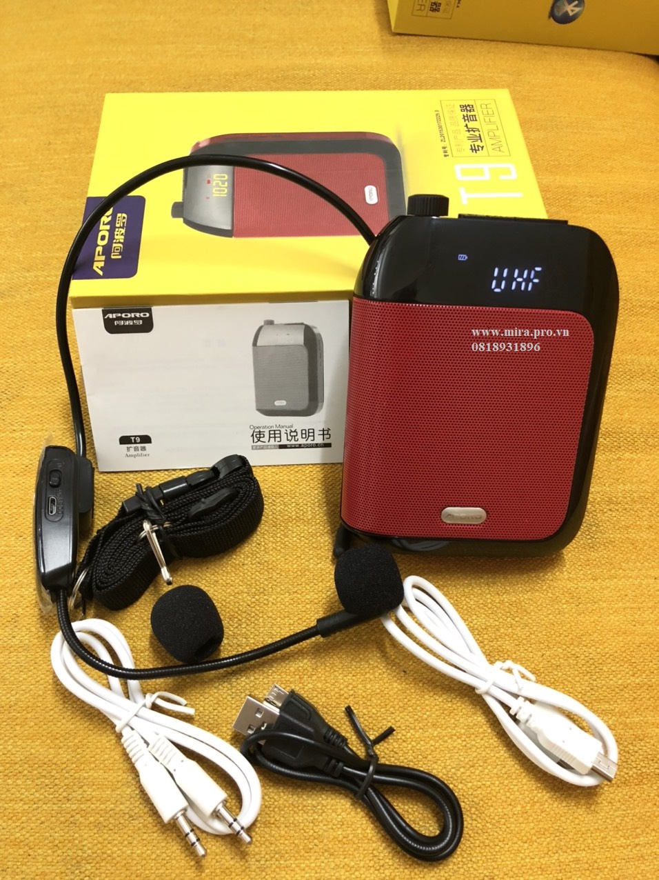 TRỢ GIẢNG KHÔNG DÂY APORO T9 UHF