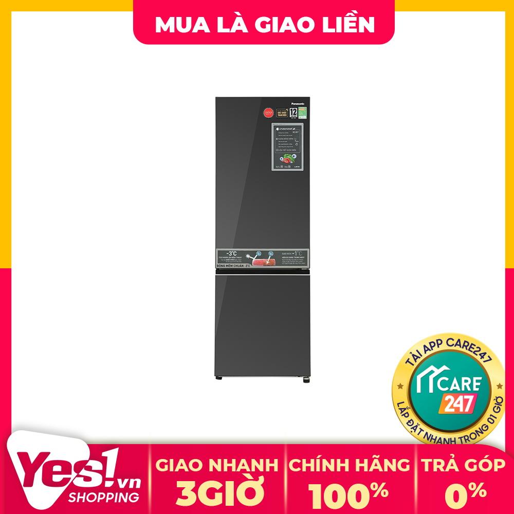 Tủ lạnh panasonic inverter 325 lít nr-bc361vgmv - bảo hành chính hãng - voucher 10% lên đến 800k