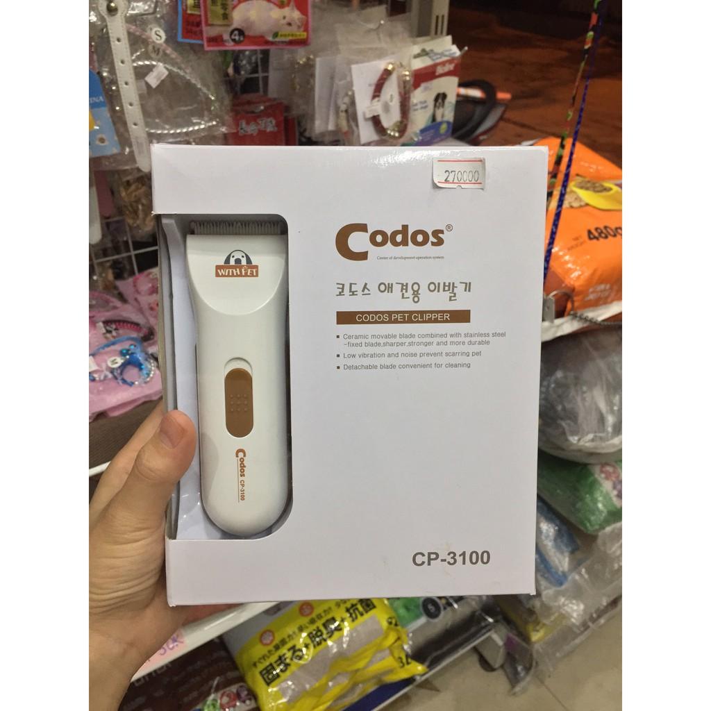 HCM (Hàng cty) Tông Đơ máy Chuyên Dụng Cắt Lông Chó Mèo Codos CP-3100 (dùng pin tiểu đi kèm)