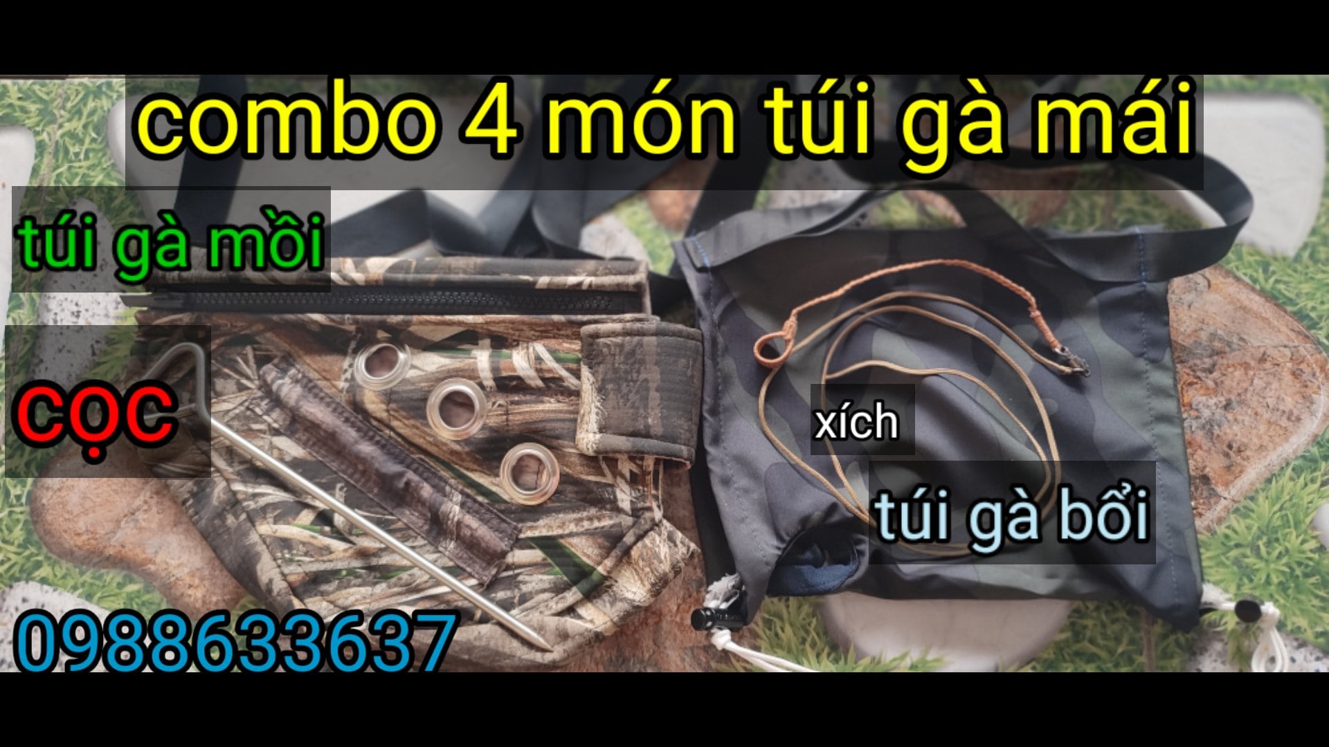 Túi đựng gà mái gồm 4 món