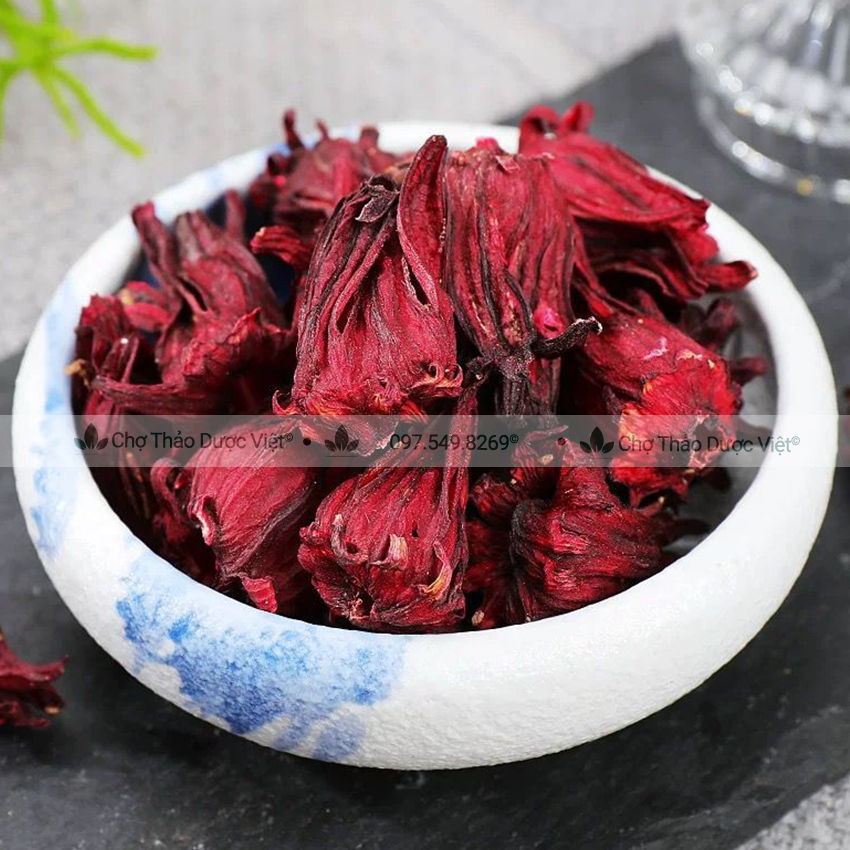 Hoa atiso đỏ 100g, hoa bụp giấm, hibiscucs, nguyên liệu pha trà, làm siro, giúp giải nhiệt, mát gan