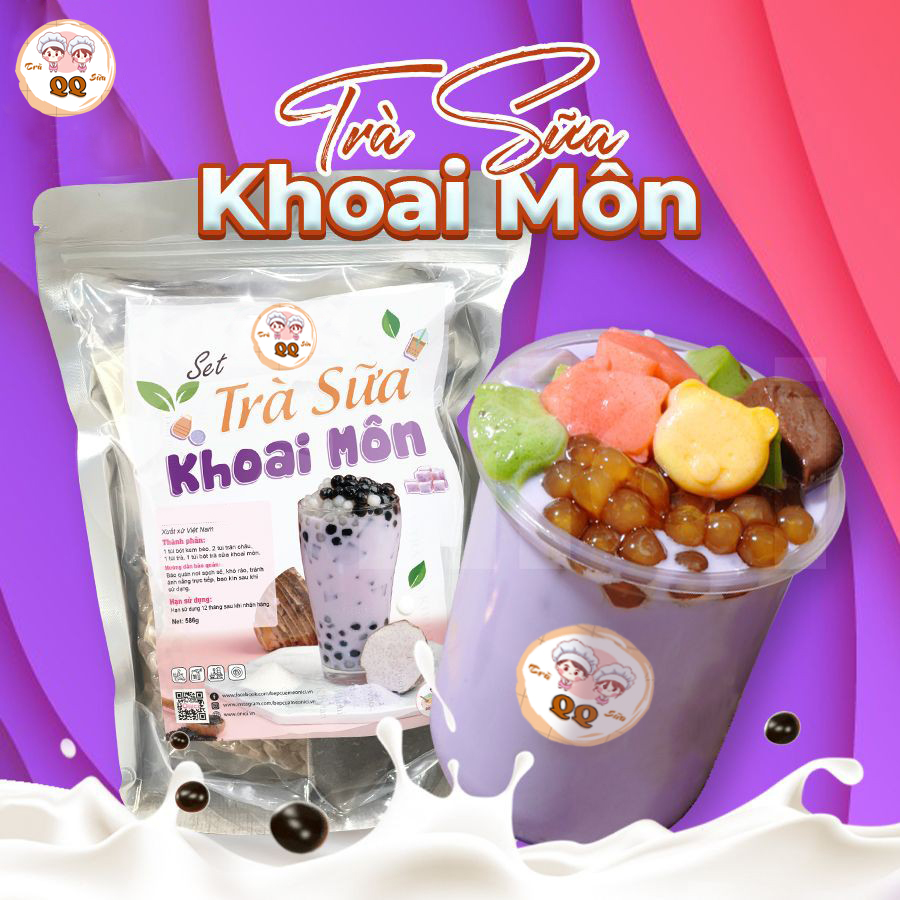 Set trà sữa khoai môn đậm vị