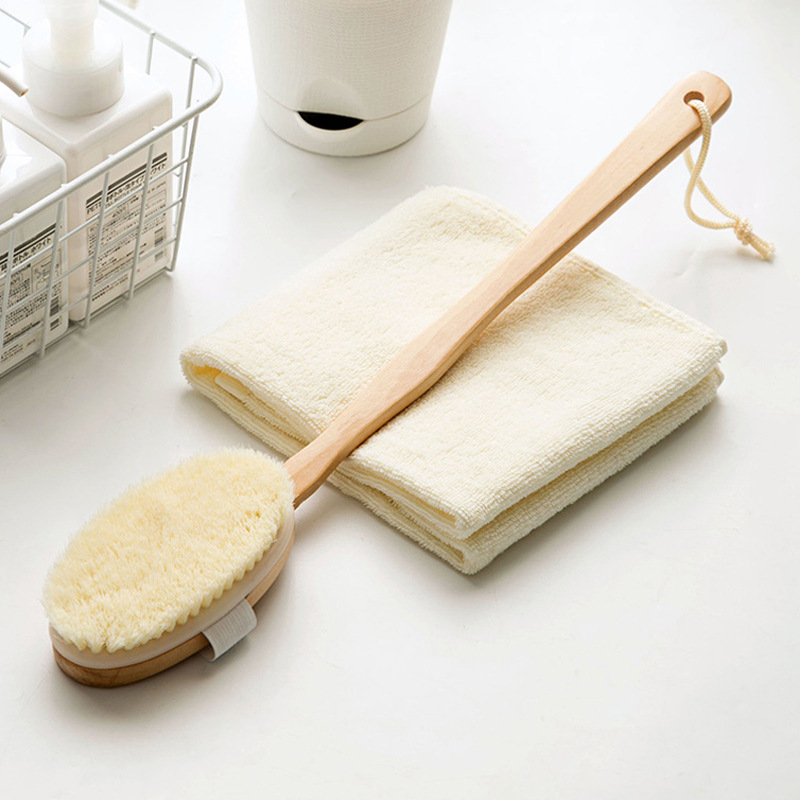 Cọ chà lưng cán gỗ dài siêu tiện dụng