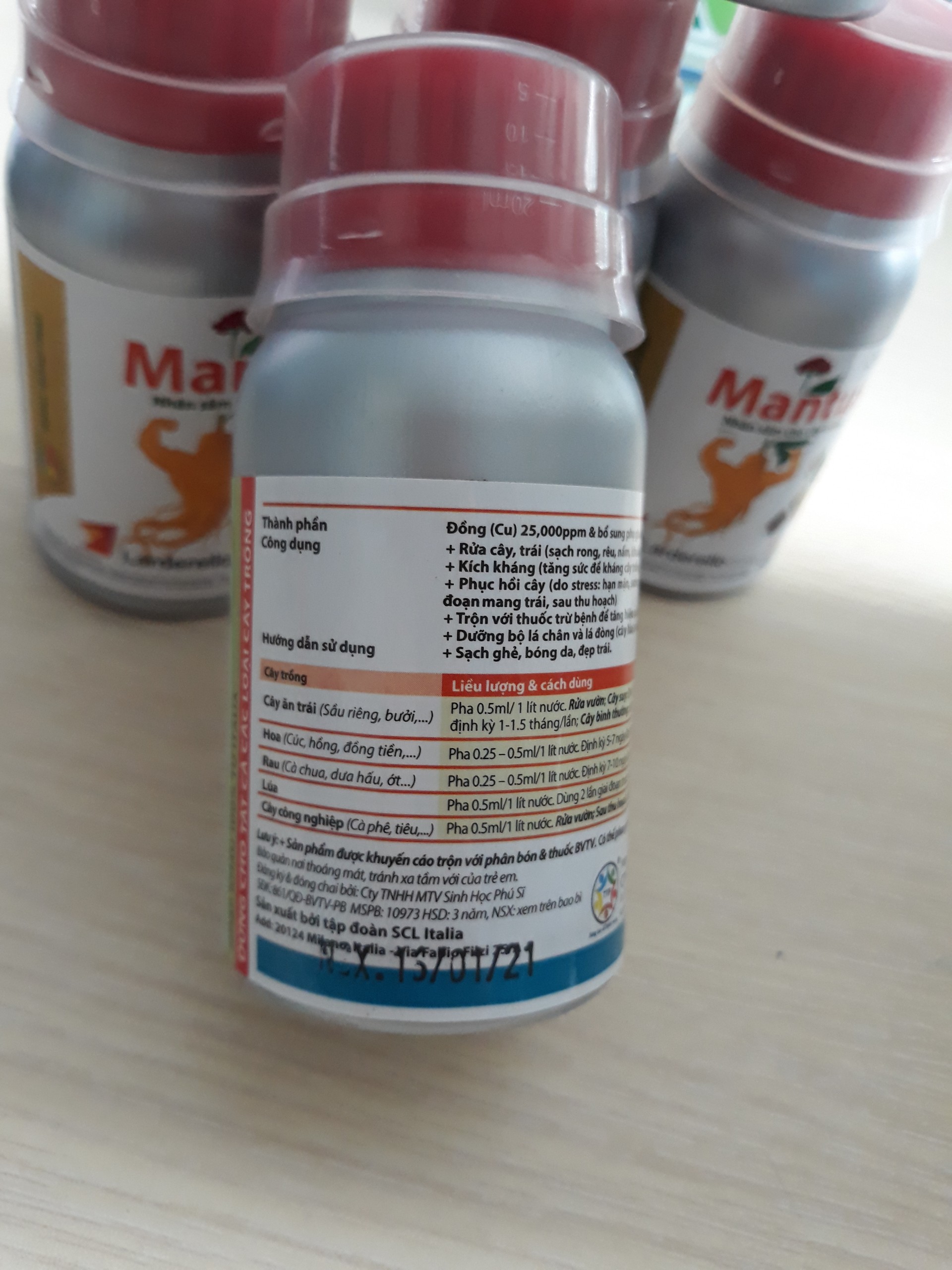 MANTUS nhân sâm cho cây trồng chai 100ml