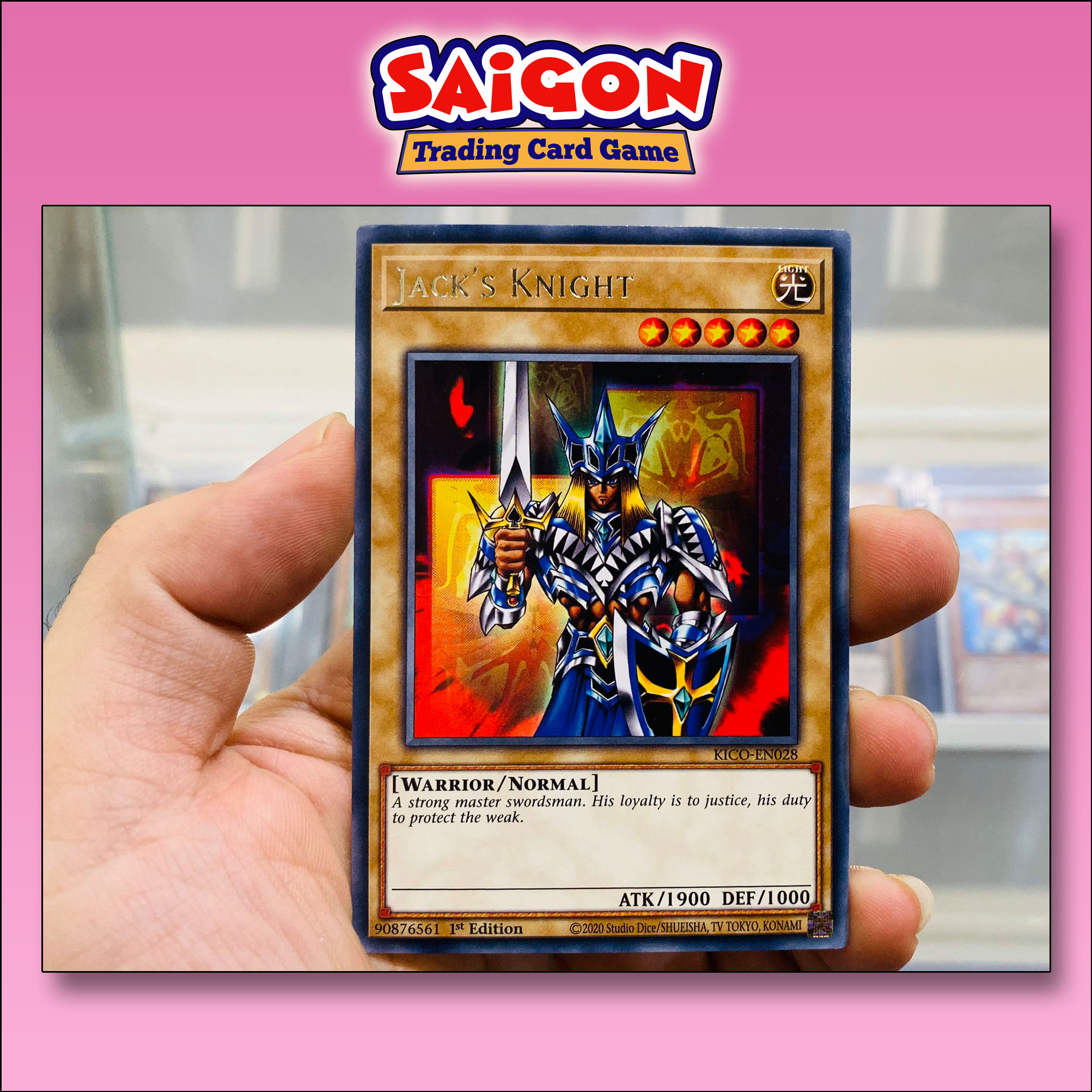 Thẻ bài yugioh mã kico-en028 - jack's knight - rare - 1st edition