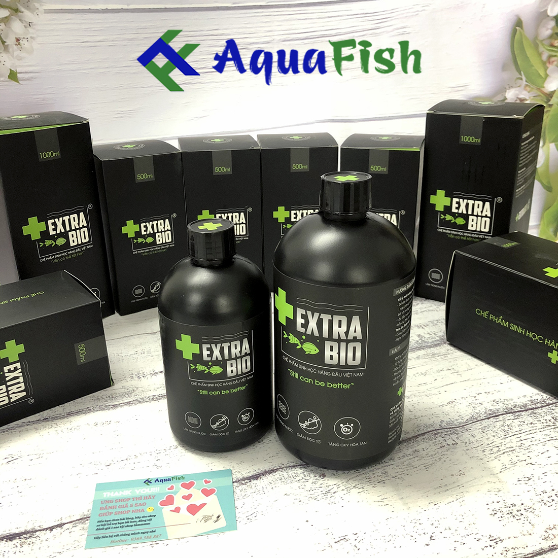 [HOÀN TIỀN 10%]Men Vi Sinh Extra Bio 500ml, 1000ml (men vi sinh giúp làm trong nước cho bể cá cảnh, hồ cá cảnh)