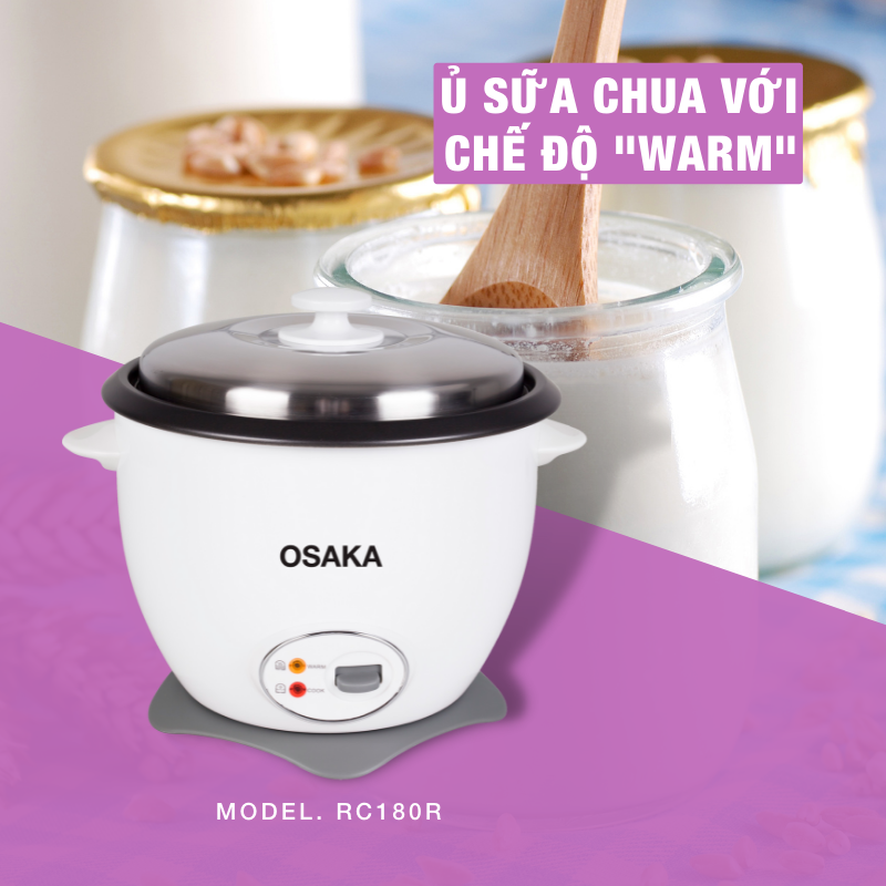 Nồi cơm điện OSAKA RC-180R 1.8 Lít - Nắp rời