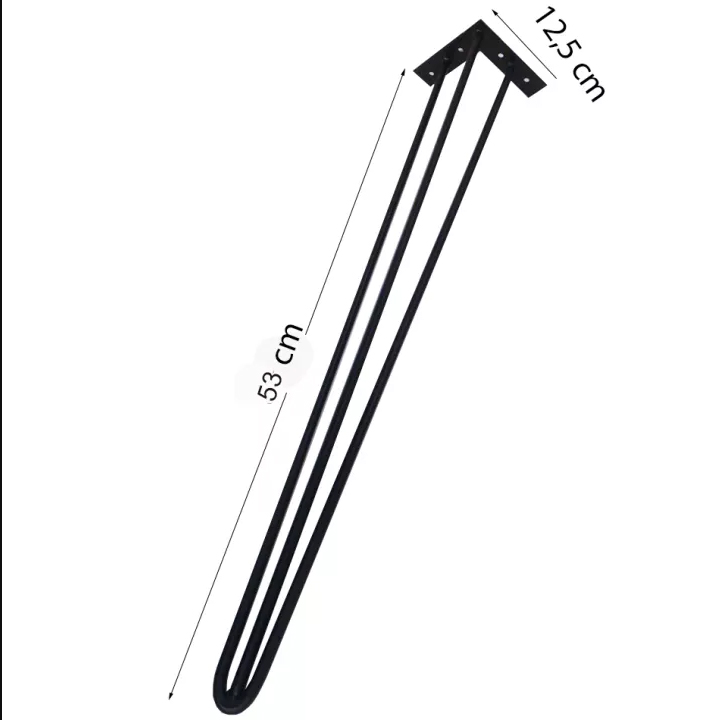 Chân bàn sắt Hairpin 53cm , sơn tĩnh điện, tặng kèm ốc vít