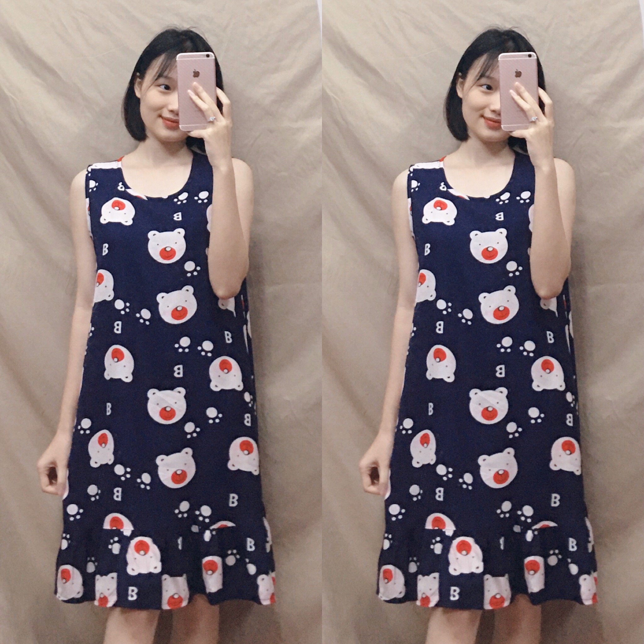 Váy bầu lanh mặc nhà bầu và thời trang