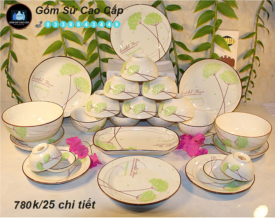 Bộ bát đĩa bát tràng - bộ bát đĩa cao cấp