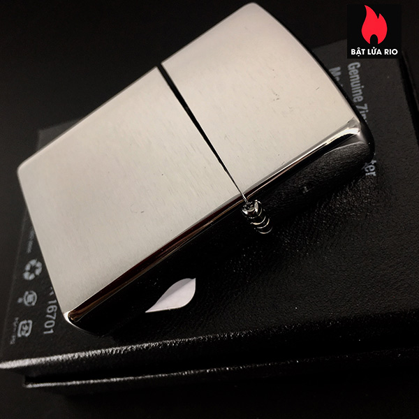 Zippo Brushed Chrome Chính Hãng