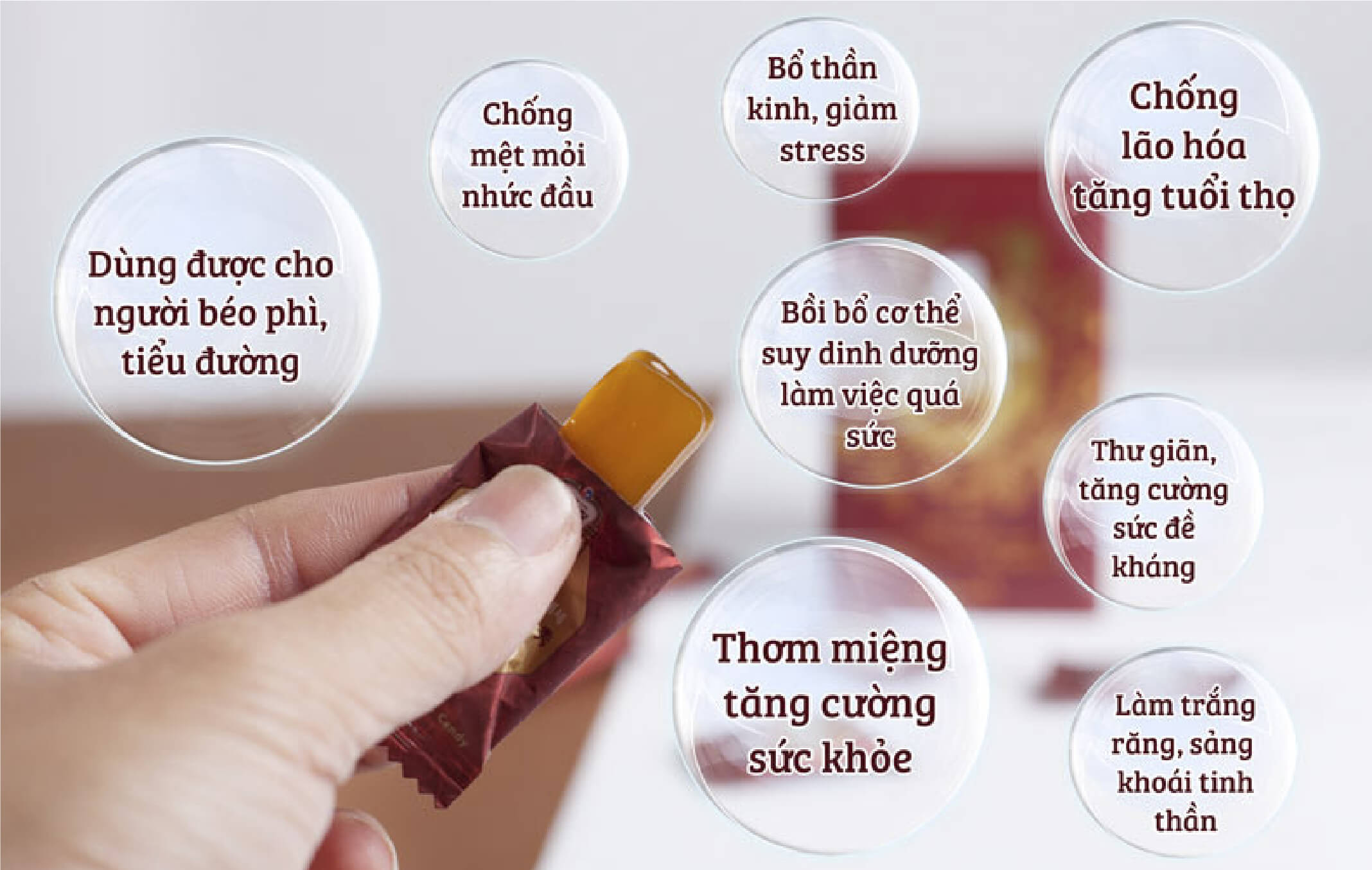 [HCM]Kẹo hồng sâm không đường Hàn Quốc 500g