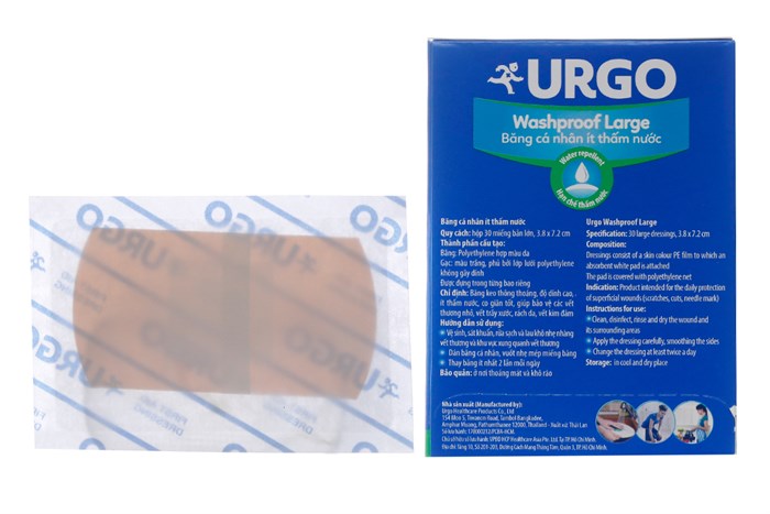 URGO Washproof Large - Miếng to (Hộp 30 miếng)