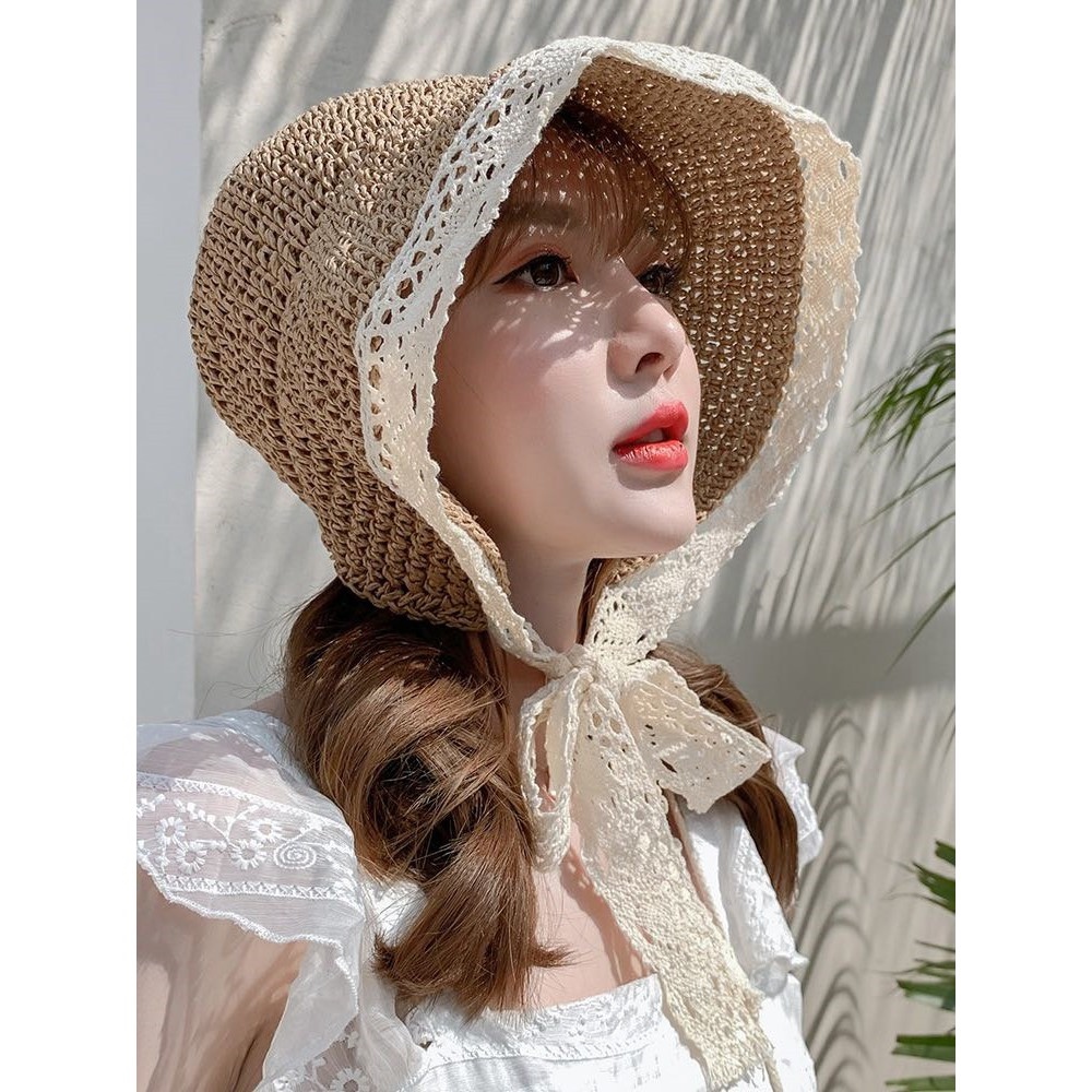 Mũ cói phong cách vintage Hàn Quốc