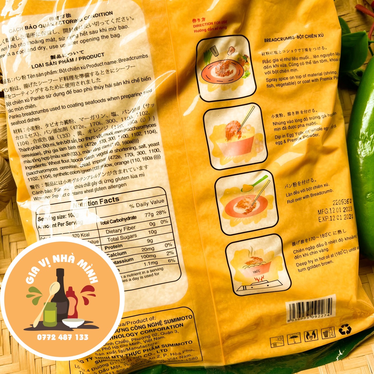 BỘT CHIÊN XÙ PANKO VÀNG -1KG