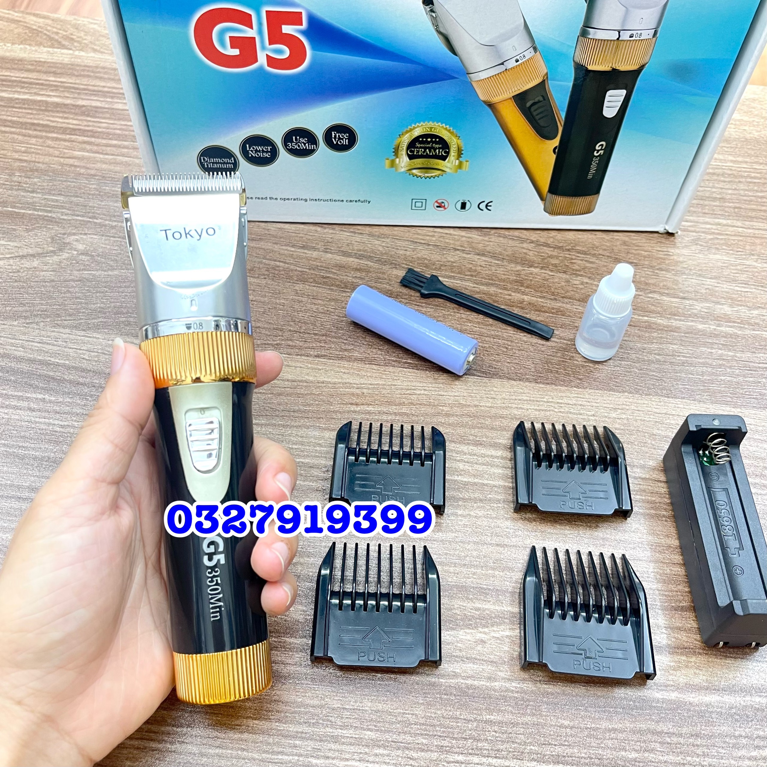 Tông đơ cắt tóc cao cấp TOKYO G5 2 pin