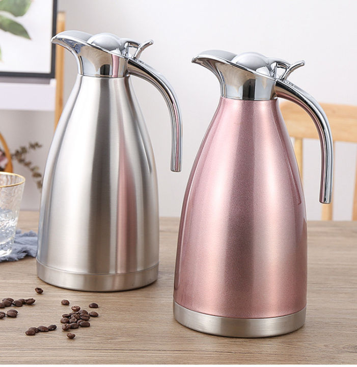 BÌNH GIỮ NHIÊT 6 LỚP INOX NÓNG - LẠNH ĐA NĂNG (LOẠI 2 LÍT - GIỮ NHIỆT 24H-48H), PHÍCH ĐỰNG NƯỚC, TRÀ, CAFE ĐỂ BÀN XANBON CAO CẤP - BINH GIU NHIET 2 LOP INOX NONG - LANH DA NANG (LOAI 2 LIT - GIU NHIET 24H-48H)