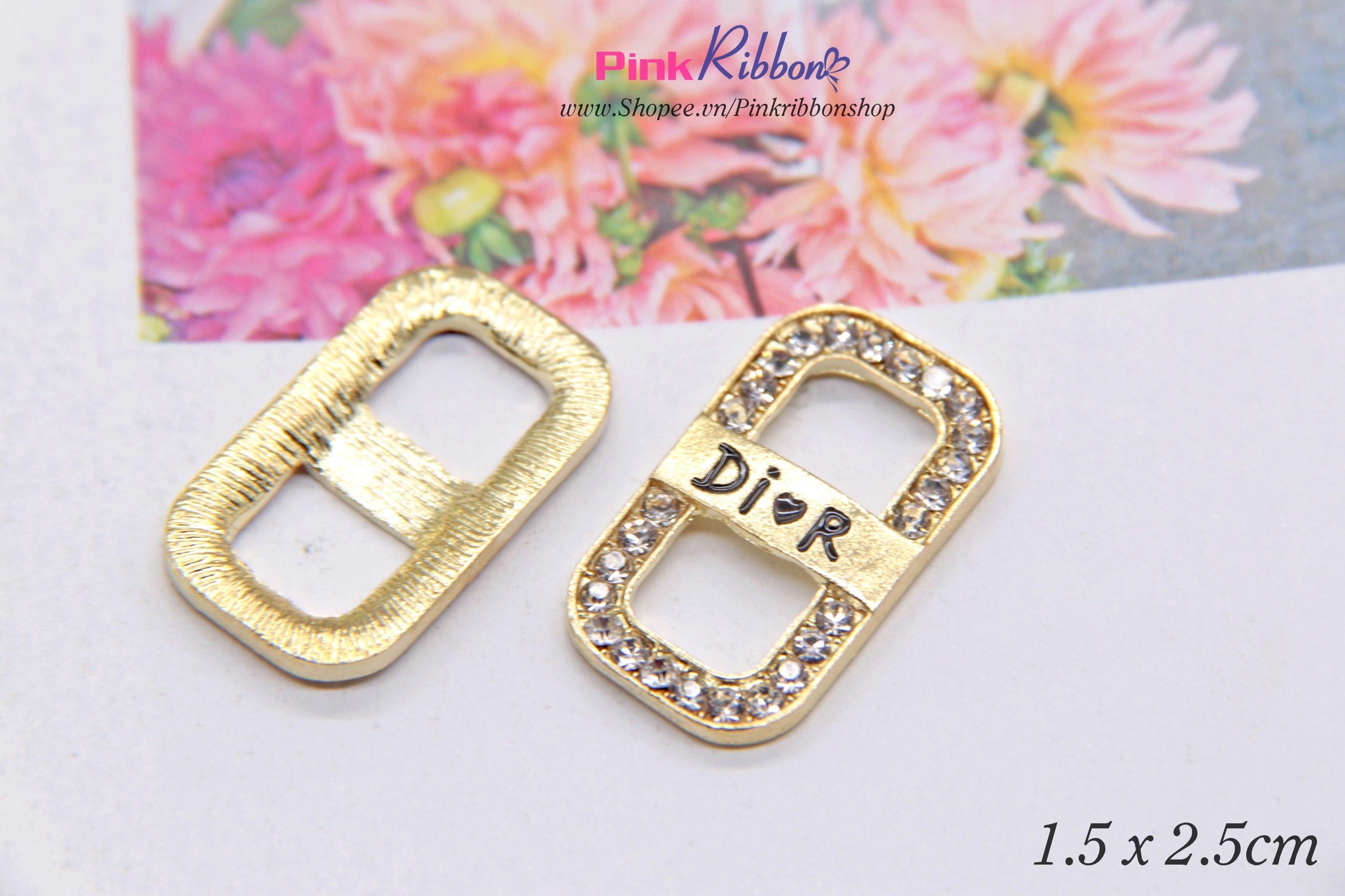 Set 2c - charm luồn viền đá nhí chữ di0r