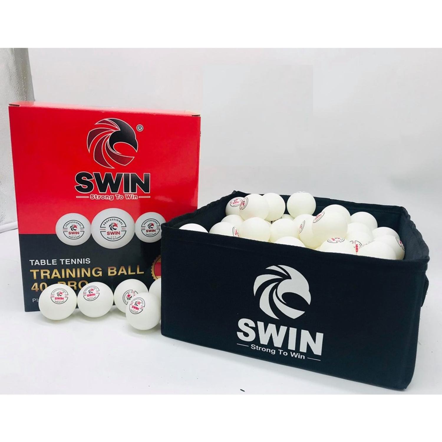 Bóng tập Swin 40+ 3 sao (100 quả kèm khay đựng)