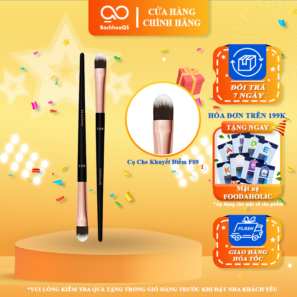 Cọ tán nền đầu dẹp bản nhỏ Vacosi F06 cọ đánh foudation kem nền