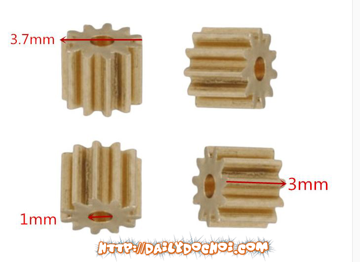 BR11R BÁNH RĂNG ĐỒNG 11 RĂNG TRỤC 1MM